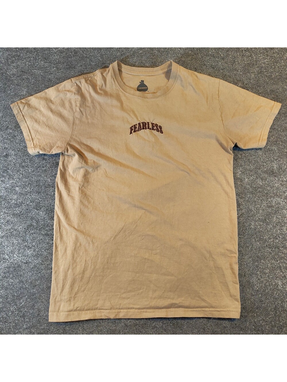 Launder Fearless Redemption Graphic T Shirt Mens Medium Tan Beige 100% Cotton